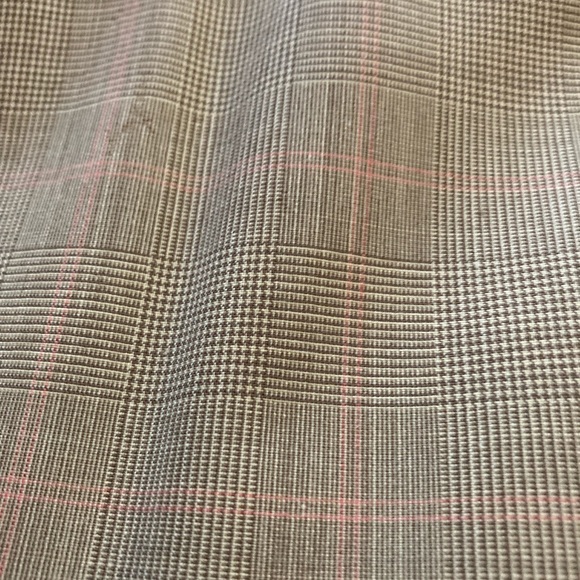 Tahari 10 wool plaid tan orange suit skirt set - Picture 4 of 5